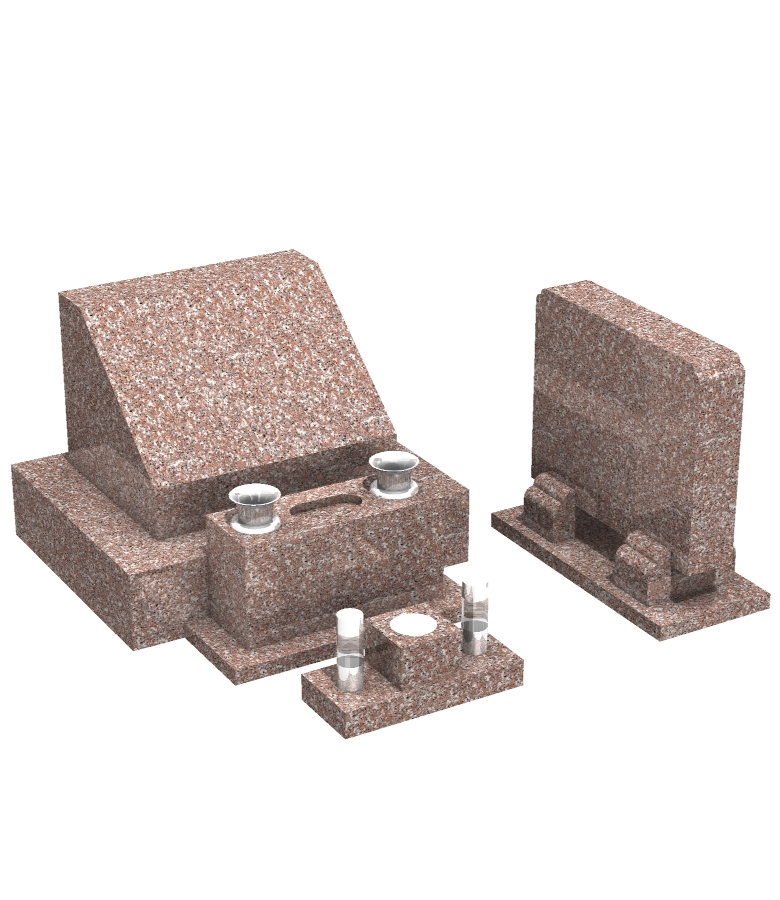 桜御影石 平和公園型 霊標付