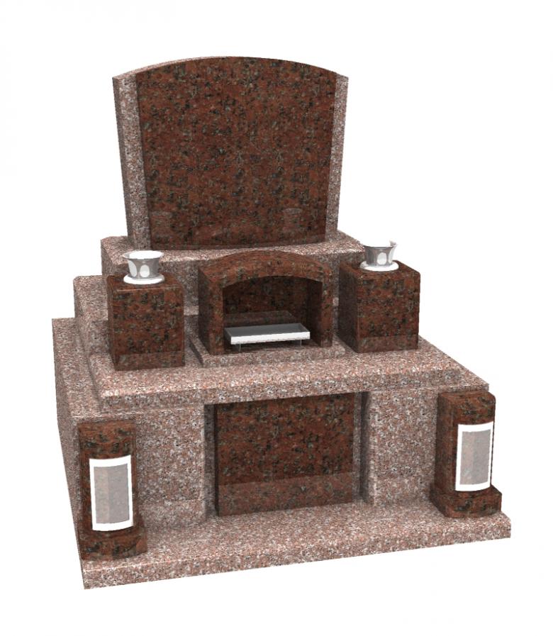 インド赤 桜御影石 いのり